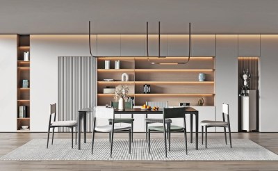 现代餐厅3D模型下载